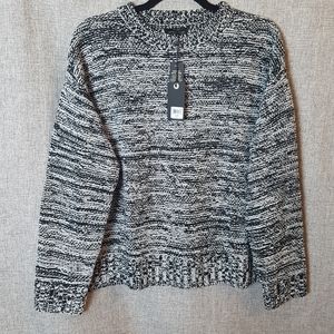 Lucky Brand NWT Black & White Multi Sweater Sz XL
